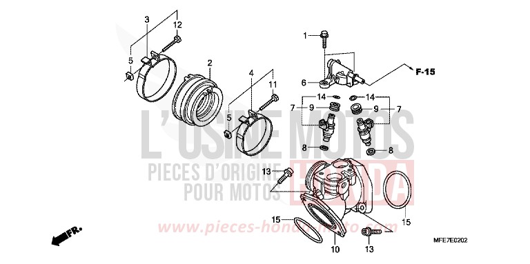 INTAKE MANIFOLD/INJECTOR for Shadow Aero GRAPHITE BLACK (NHB01B) from 2010